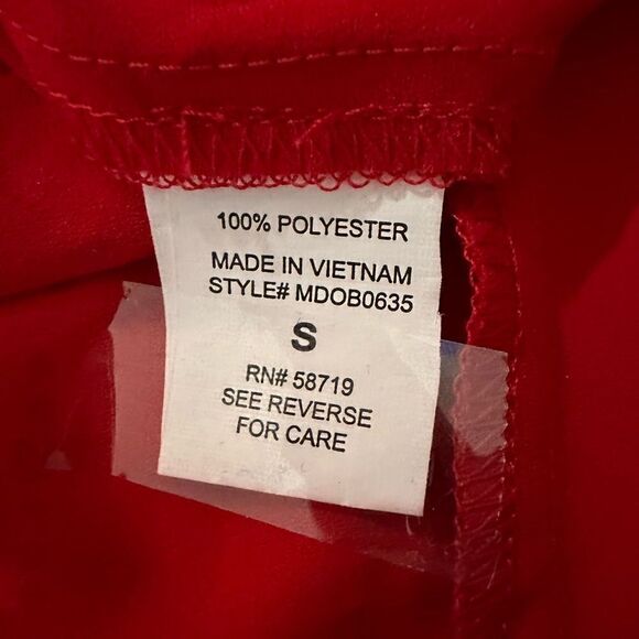 Notations red and silver bling blouse - Picture 7 of 10